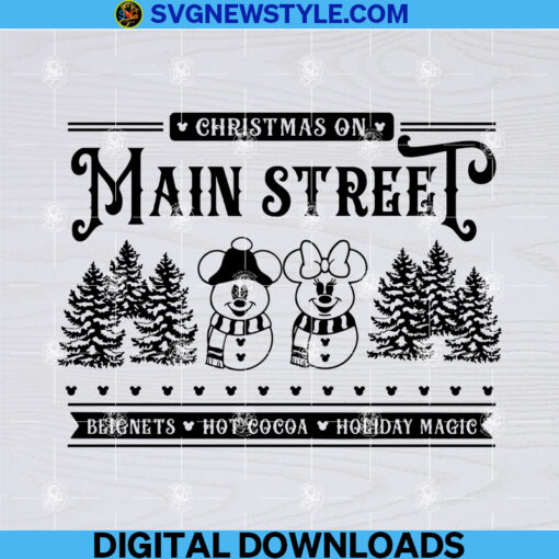 Main Street Christmas Svg