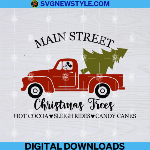 Main Street Christmas Trees Svg