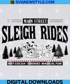 Main Street Sleigh Rides Christmas Svg