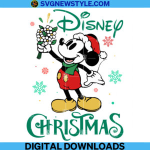 Merry Christmas Disney Svg, Christmas Mickey Svg, Png, Dxf, Eps, Cricut File