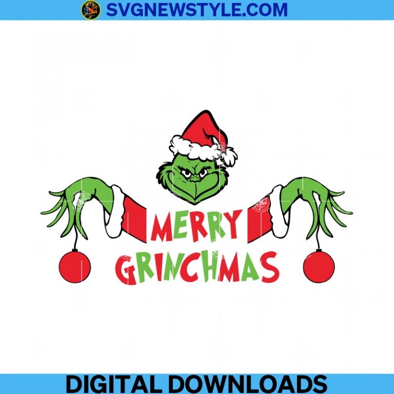 Merry Grinchmas Svg, Christmas Grinch Svg, The Grinch Svg, Grinch Face