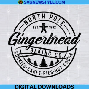 North Pole Gingerbread Baking Co Svg