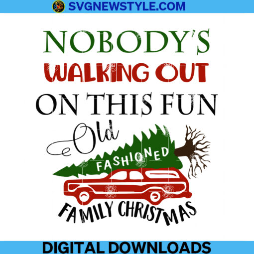 Old Fashioned Family Christmas Svg