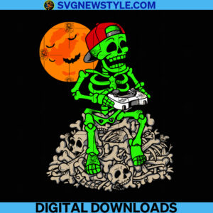Skeleton Gamer Svg