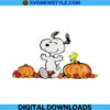 Snoopy Dog Autumn Pumpkins Png