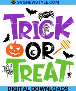 Trick or Treat Bag With Name Svg, Png, Dxf, Eps, files for cricut