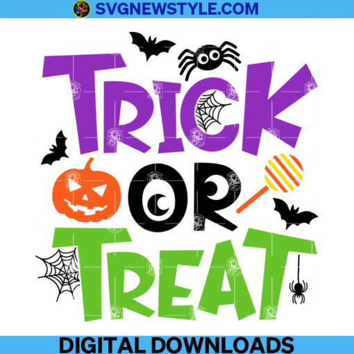 Trick or Treat Bag With Name Svg