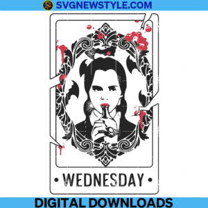 Wednesday Addams Svg cut file, Gothic Svg, Png, Dxf, Eps, Digital Cut File