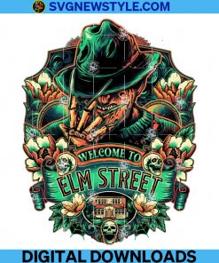 Welcome to Elm Street Png, Halloween Horror Png, Instant Download