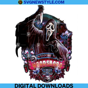 Welcome to Woodsboro Png, Spooky Season Png, Instant Digital download