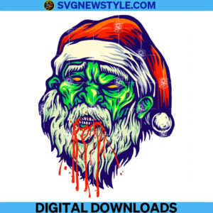 Zombie Christmas Png, Scary Zombie Png, Sublimation Designs Downloads