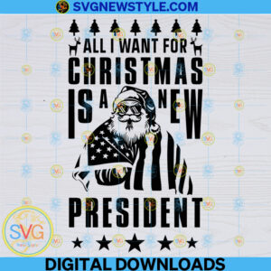 Christmas Is A New President Svg, Png, Dxf, Eps, Cricut File Silhouette Art