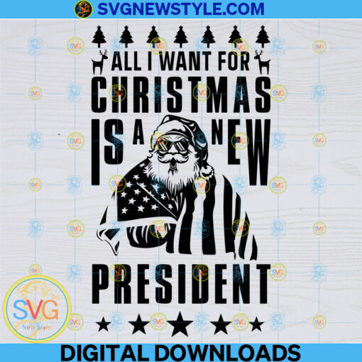 Christmas Is A New President Svg