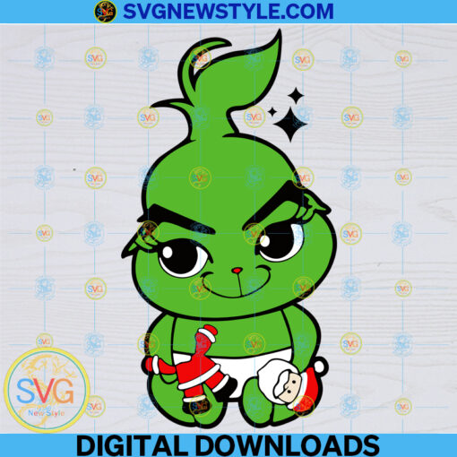 Baby Grinch Layered Svg