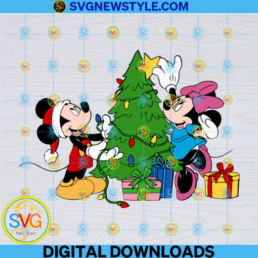 Christmas mickey and minnie Svg