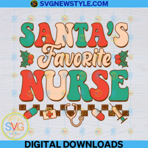 Santa's Favorite Nurse Svg