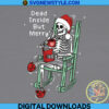 Dead Inside Skeleton Drinking Coffee Christmas Svg