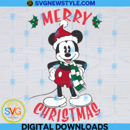Mickey Merry Christmas svg File