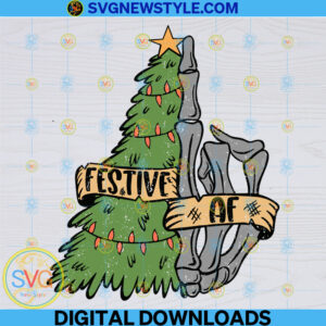 Festive AF Png, Scary Christmas Png, Sublimation Designs Downloads