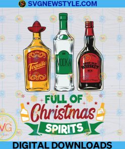 Full Of Christmas Spirit Png, Drinking Png, Digital Download