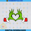 Grinch Heart Hands Svg