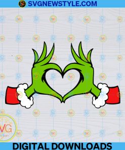 Grinch Heart Hands Svg, Dr. Seuss Svg, Whoville Heart Hands Svg, Png