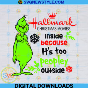 Grinch TOO Peopley Christmas Movie Watching Svg