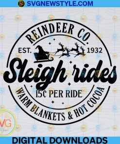 Reindeer Co Sleigh Rides Svg