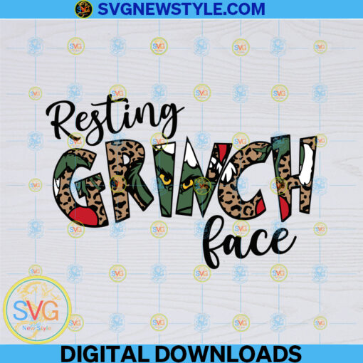 Resting Grinch Face Sublimation Png