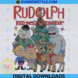 Rudolph The Red Nosed Reindeer Christmas Png, Shirt Design, Sublimation Download
