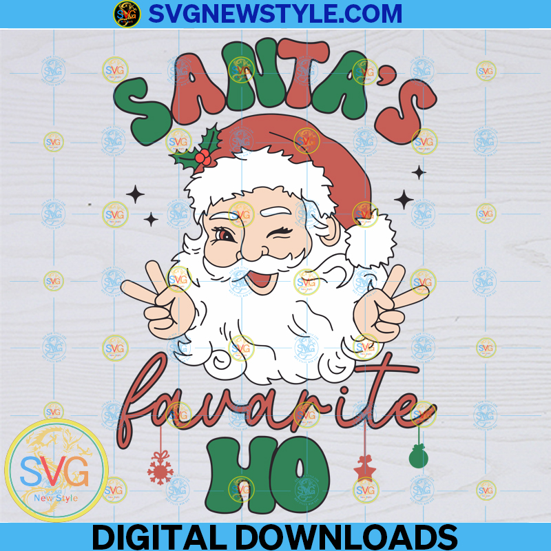 Santas Favorite Ho Svg File, Png, Dxf, Eps, Svg Cut Files For Cricut