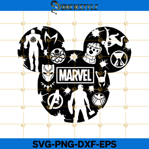 Disney Marvel Svg, Avengers Character Png, Dxf, Eps, Cricut File