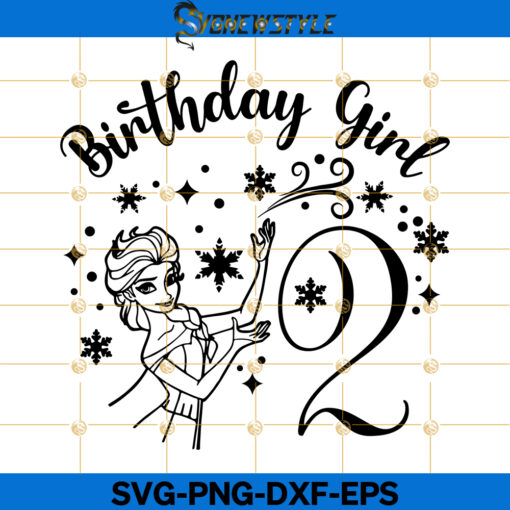 Elsa Birthday Girl 2nd Svg