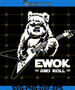 Ewok And Roll Guitar Svg, Present Star Rock Metal Svg, Png, Dxf, Eps, Cricut File