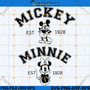 Mickey and Minnie Mouse Svg, Disney World Svg, Png, Dxf, Eps, Instant Download