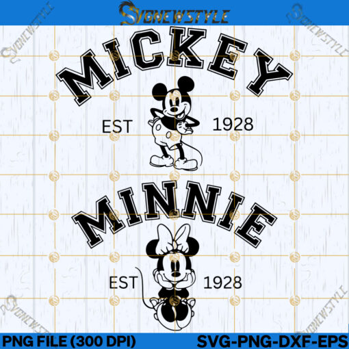 Mickey and Minnie Mouse Svg