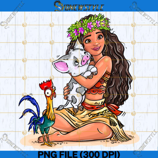 Princess Bleached Png, Moana Bleached Png, Sublimation Download