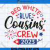 Red White Blue Cousins Crew Svg