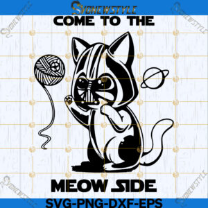 Come To The Meow Side Svg, Darth Vader Svg, Png, Dxf, Eps, Silhouette Art