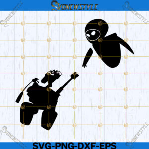 Wall-E and Eve Svg, Disney Wall-E & Eve Svg, Png, Dxf, Eps, Cricut File Silhouette Art