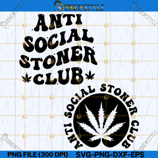 Anti Social Stoner Club Svg Png