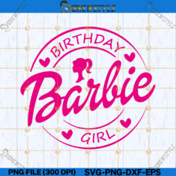 Birthday Barbi Girl Svg Png
