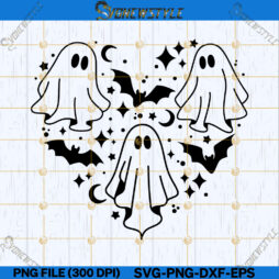 Creepy Ghost In Heart SVG