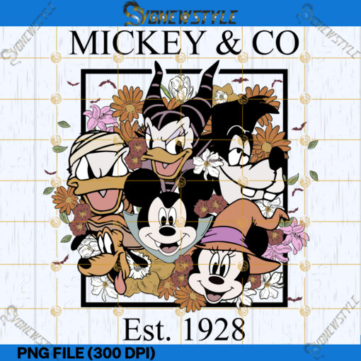 Floral Mickey And Co 1928 Png File