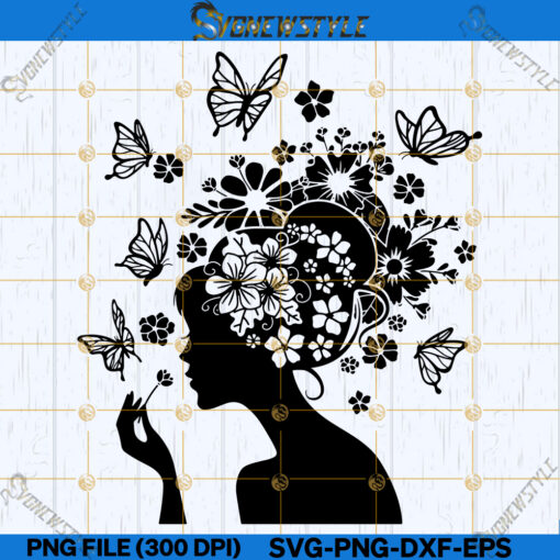 Floral Woman SVG