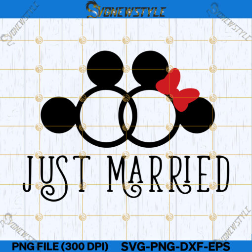 Disney Just Married Svg