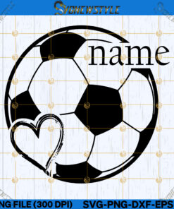 Name custom Soccer Heart Svg
