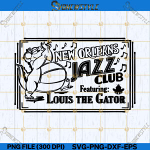 New Orleans Jazz Club Louis The Gator Svg
