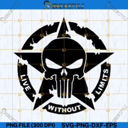 Punisher Skull Live Without Limits Svg Png