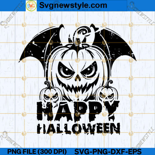 Scary Pumpkin SVG PNG